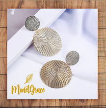 Load image into Gallery viewer, Gold and Silver Disc Earring
